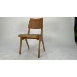 Mid Century Half back wooden chair x5