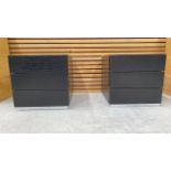 Black Wooden Cabinet With 2 Drawers X2