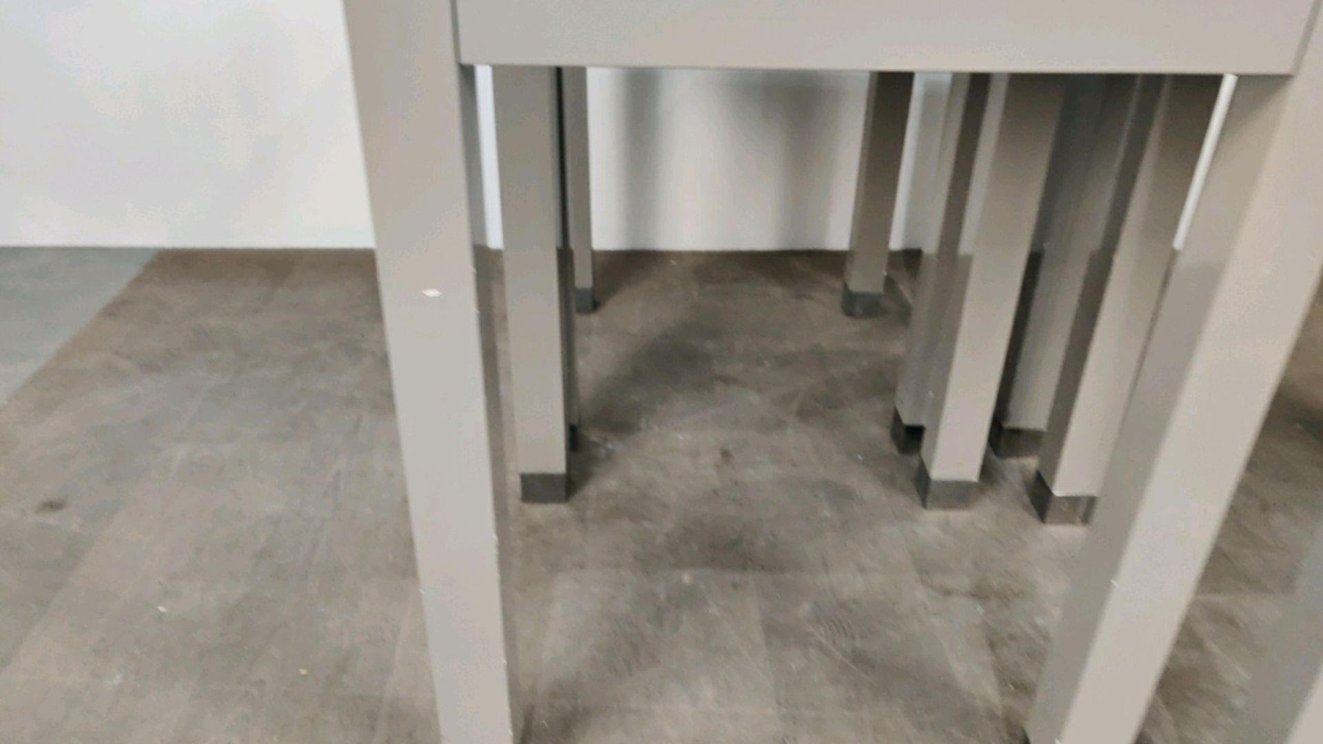 Side Table with Drawer - Grey Gloss Finished x4 - Image 2 of 7