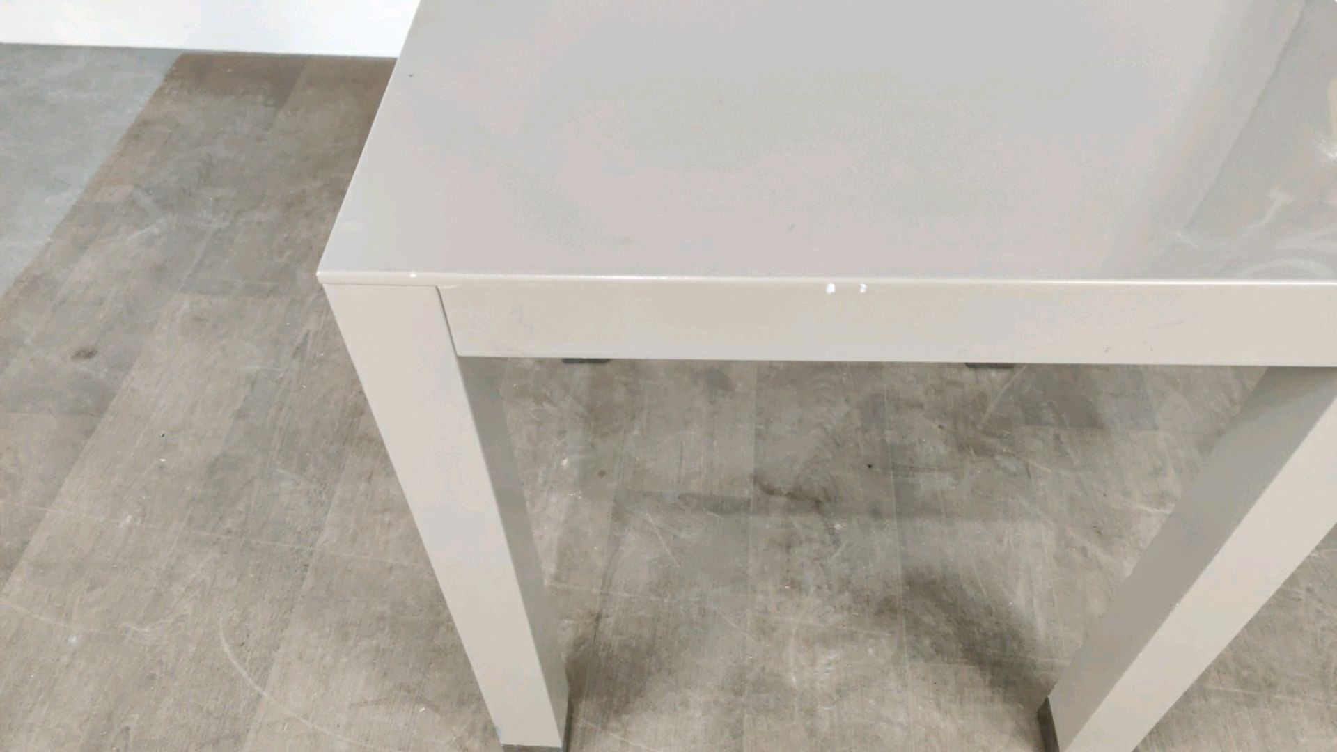 Large Side Table - Grey Gloss Finished - Image 2 of 4