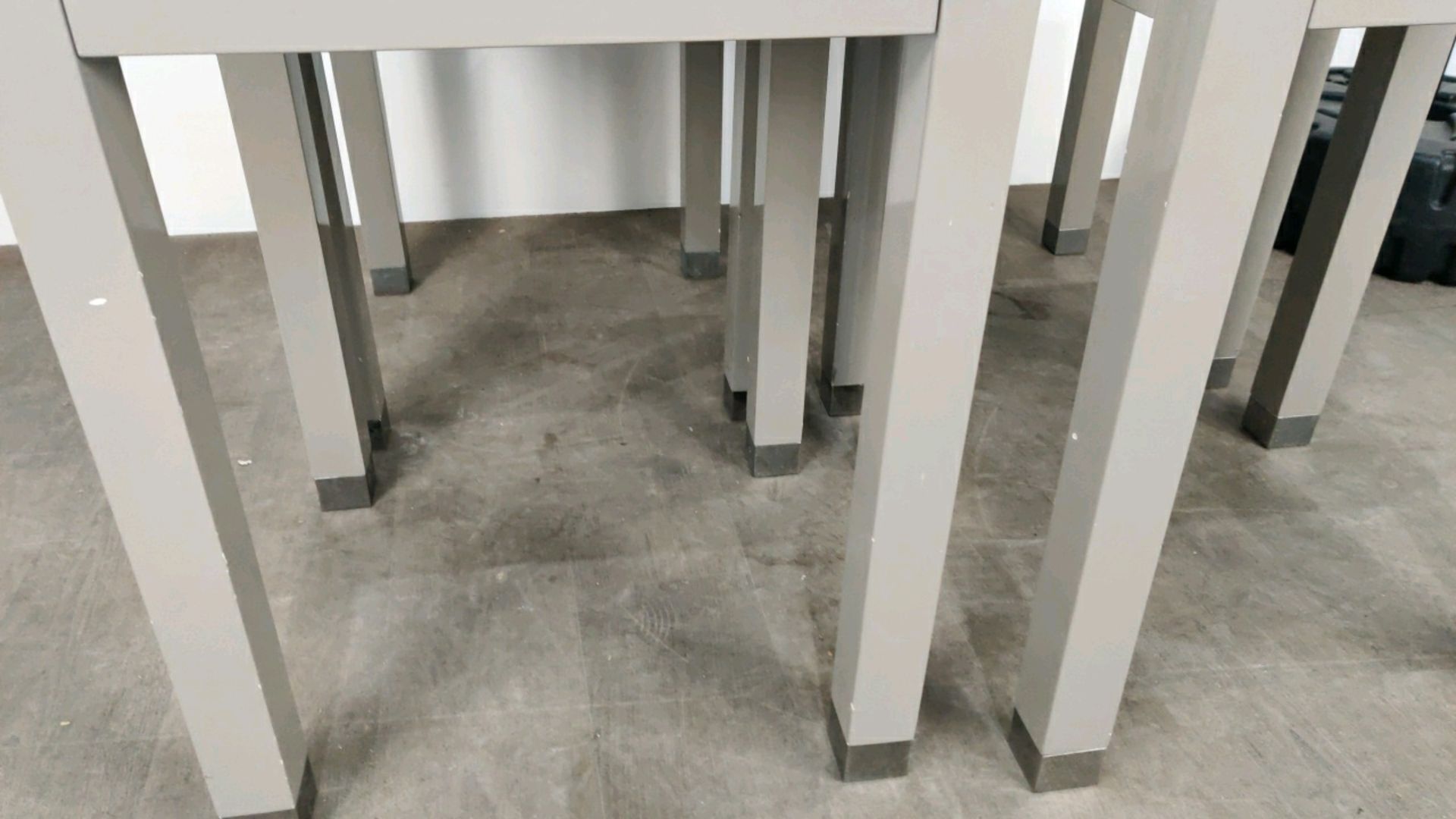 Side Table with Drawer - Grey Gloss Finished x4 - Image 3 of 7