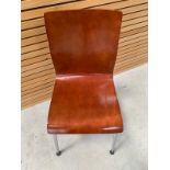 Dark Woodgrain Effect Commercial Grade Chairs Set