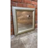 Square Wall Mirror With Gold Coloured Frame x2