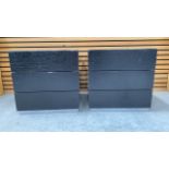 Black Wooden Cabinet With 2 Drawers X2