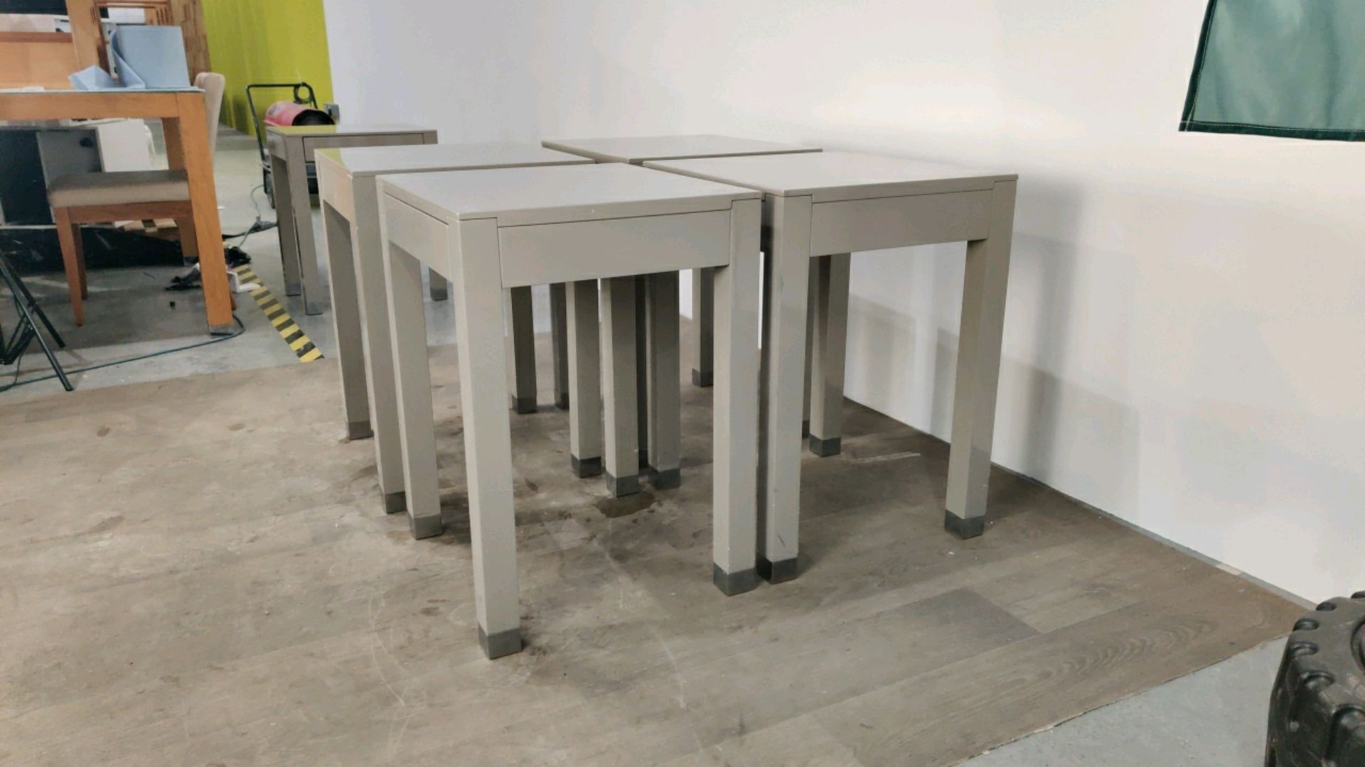 Side Table With Drawer - Grey Gloss Finished x4 - Image 4 of 7