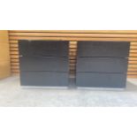 Black Wooden Cabinet With 2 Drawers X2