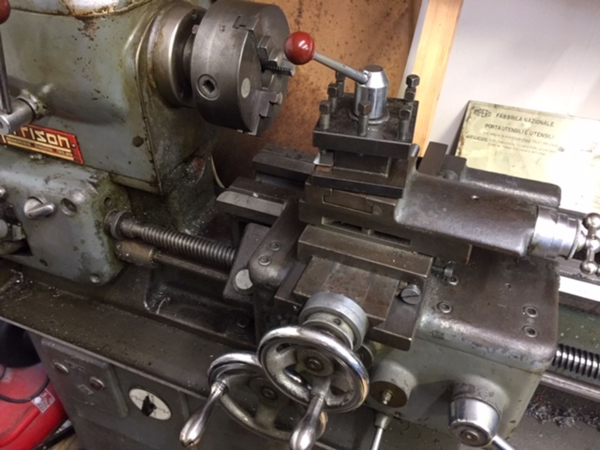 Harrison long bed centre Imperial lathe - Image 4 of 16