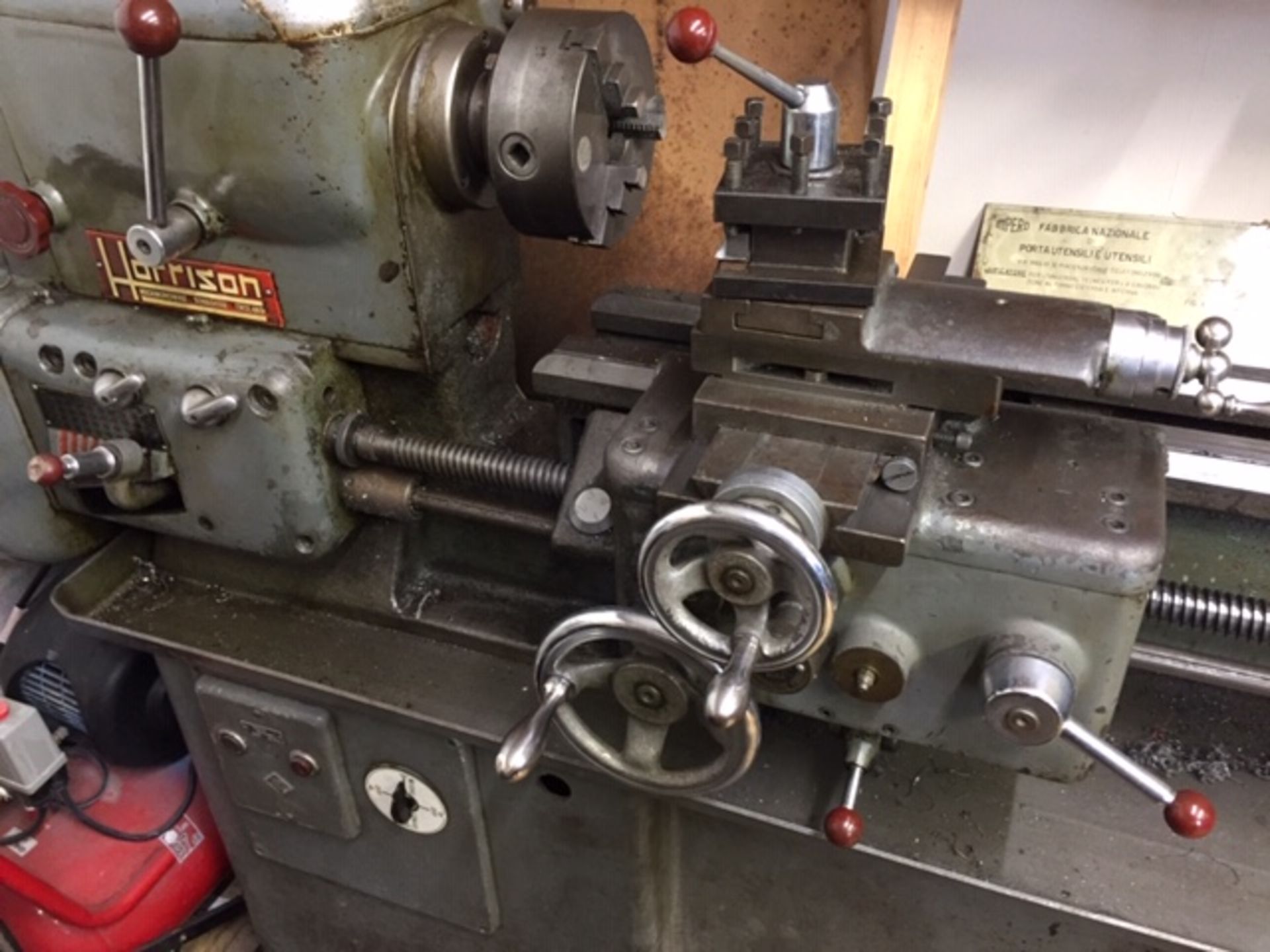 Harrison long bed centre Imperial lathe - Image 3 of 16