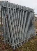 9 Fully Assembled Palisade Security Fencing Pads