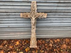 Antique Heavy Ornate Iron Cross