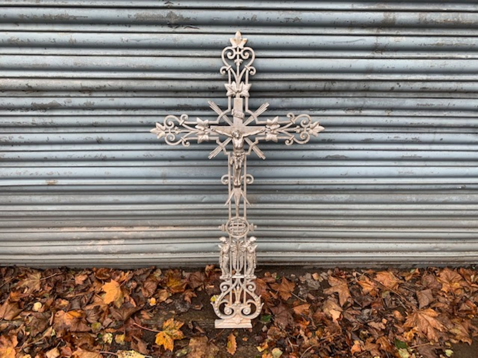 Antique Heavy Ornate Iron Cross