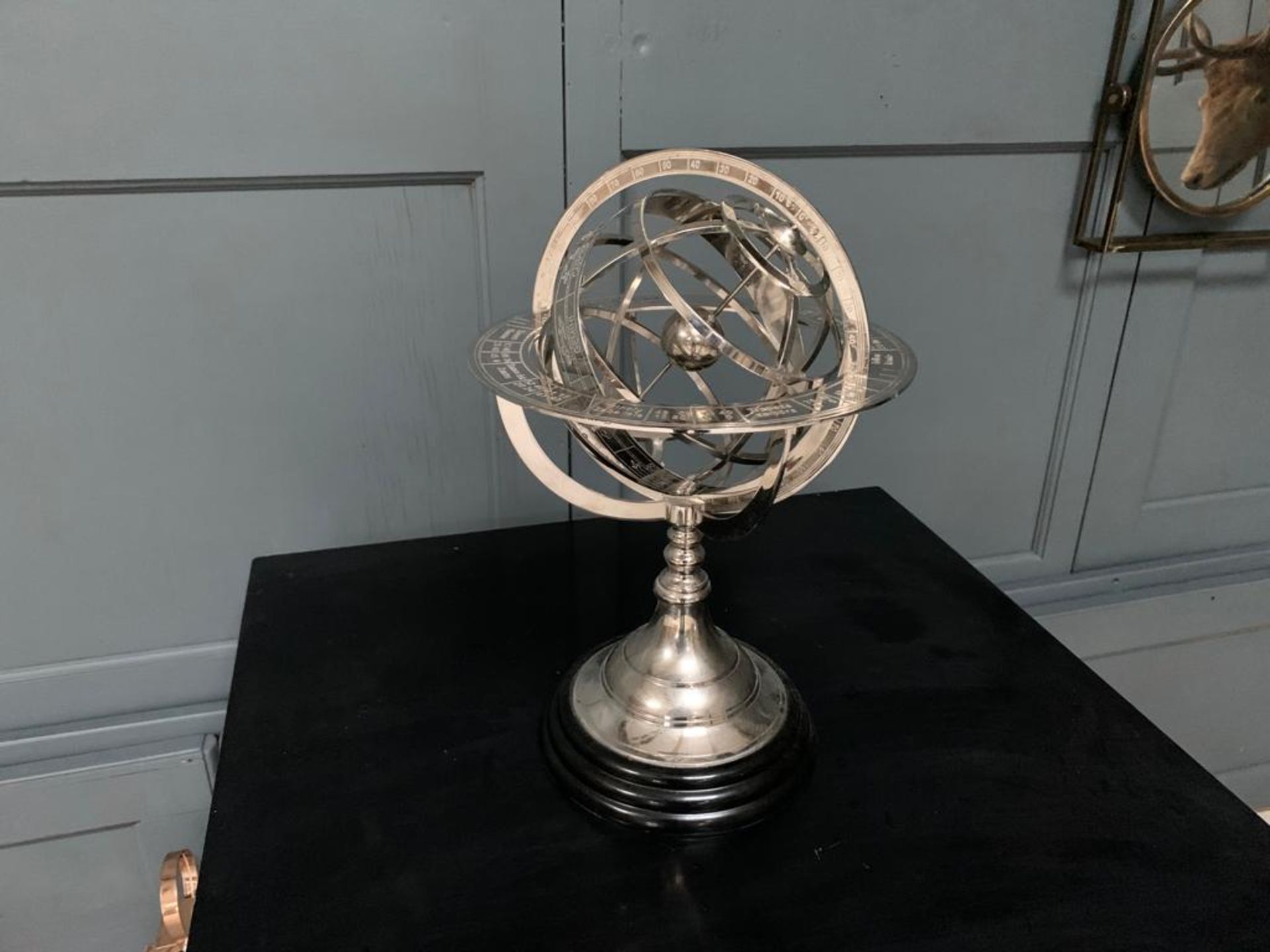 Eicholtz Style Openwork Nickel Globe