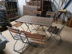 German Brauhaus KD Pub Table & 6x Chairs