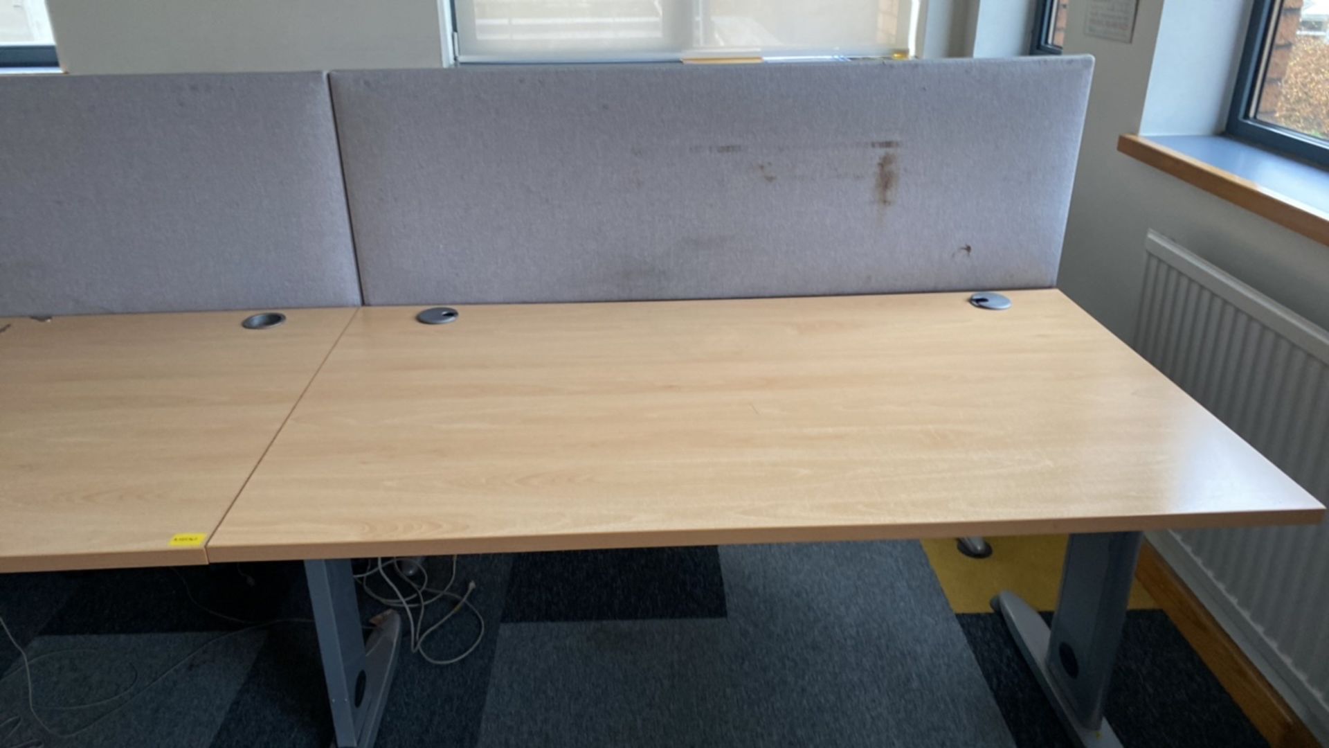 Wooden Desk With Grey Legs - Image 3 of 5