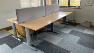 Wooden Desk With Grey Legs