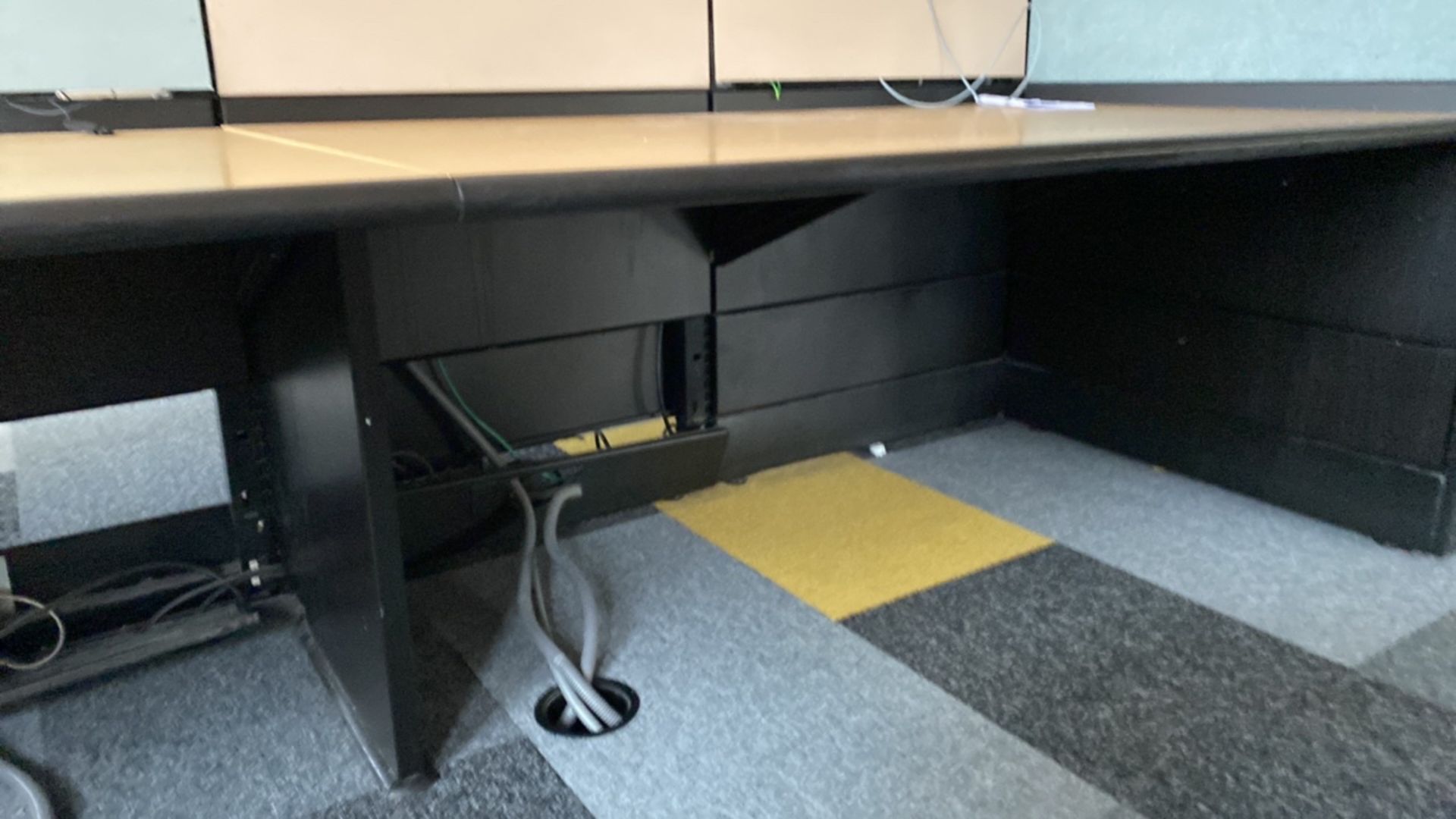Bank Of 2 Wooden Desks With Black Legs - Image 5 of 5