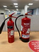 Lot if two fire Extinguishers