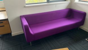 Purple Three Seater Sofa