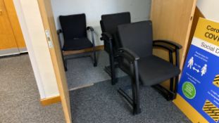 Lot Of 5 Black Chairs
