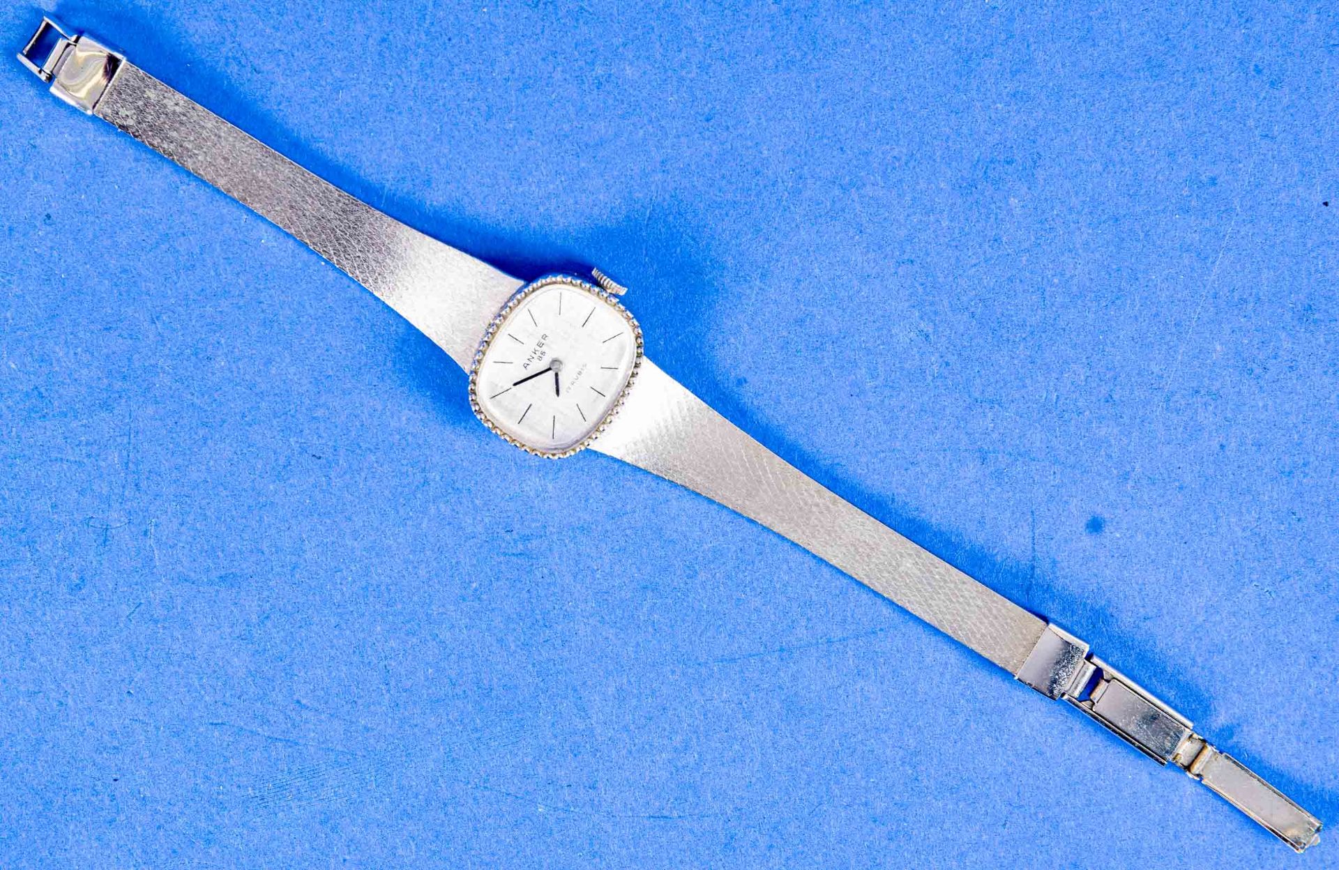 Elegante Damenarmbanduhr der Marke Anker, 1960er/1970er Jahre, massives 835er Silbergehäuse & Armba - Bild 7 aus 11