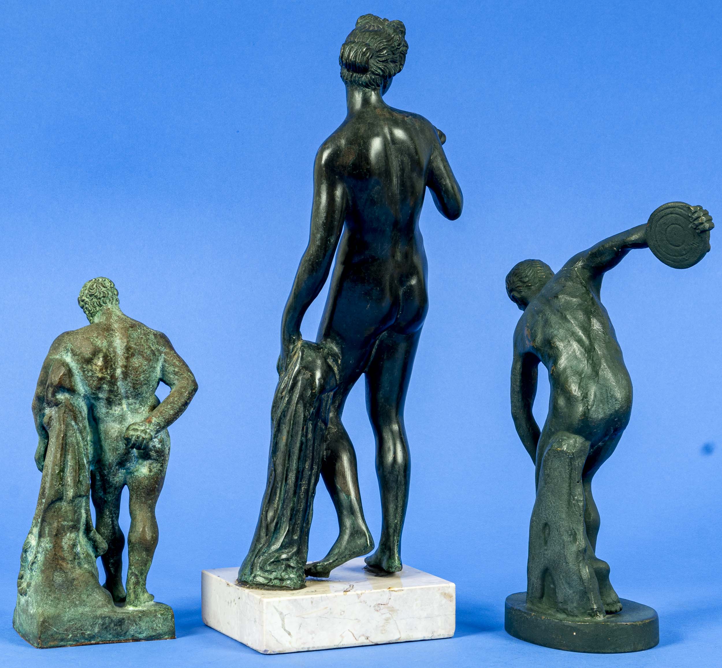 3teilige Sammlung "antiluzierender Figuren", Höhen von ca. 21 bis ca. 37 cm. Versch. Alter, Größen, - Image 5 of 9