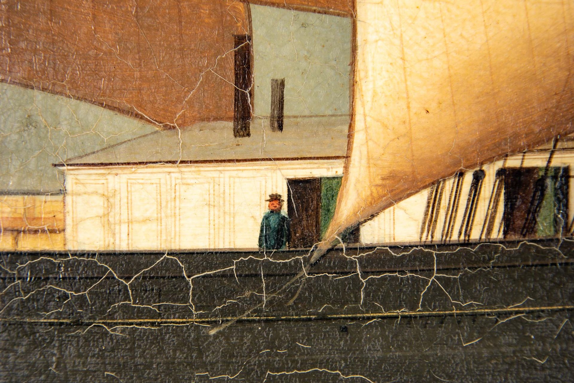 Kapitänsbild des Vollschiffes "Industrie" (1872 in Holland gebaut), qualitativ hochwertiges Gemälde - Image 14 of 24