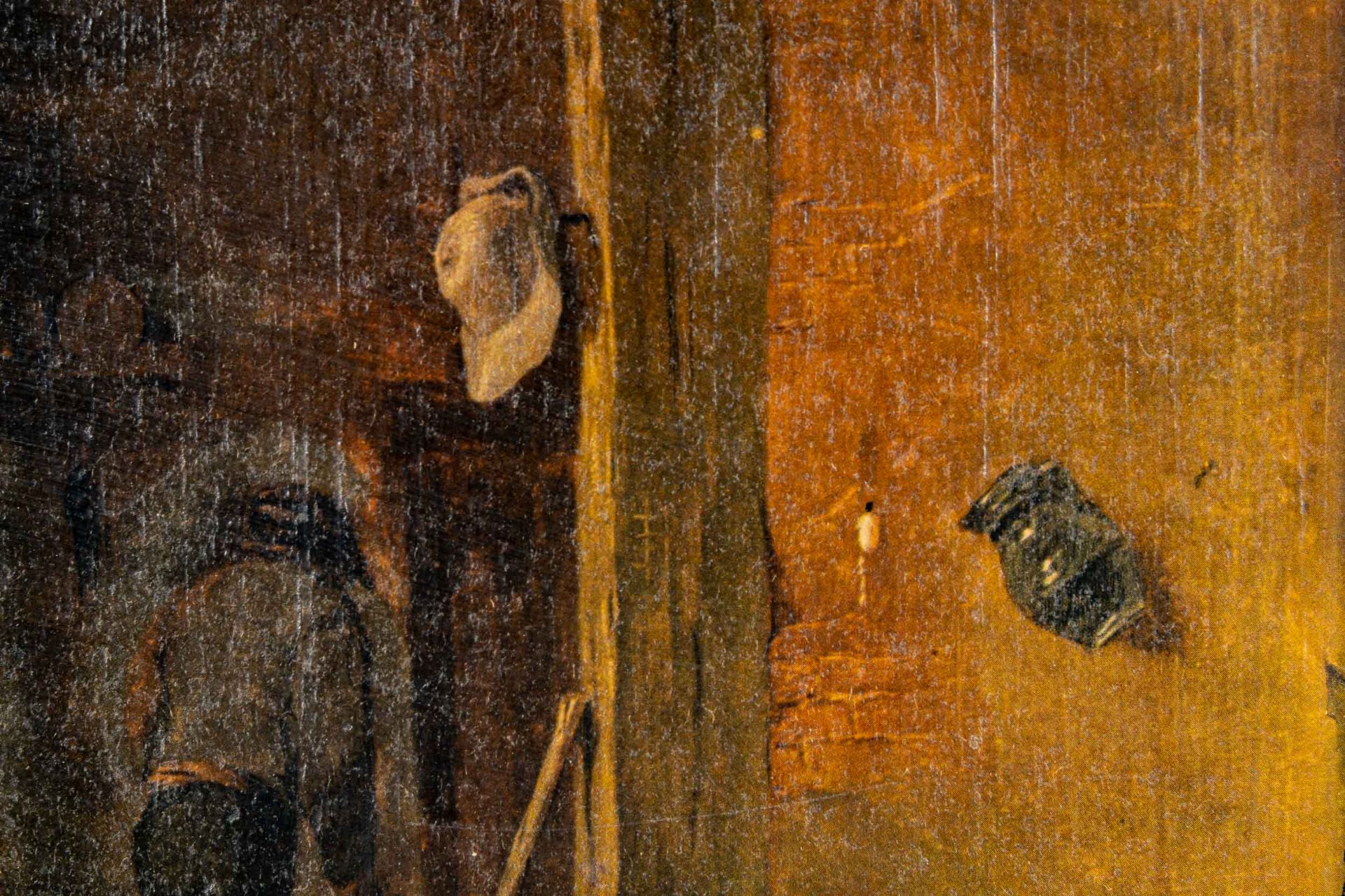 "Flämische Dorfkneipe" - Öldruck, Kopie des 20. Jhds. von einem Gemälde des David Teniers des Jünge - Image 5 of 13