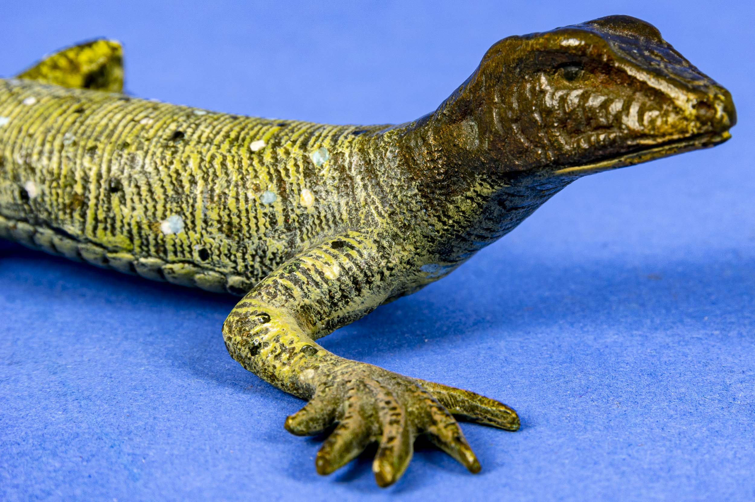 "Salamander" - Wiener Bronze, Länge ca. 21 cm. Bauchseitig gestempelt: "AUSTRIA", teilweise polychr - Image 5 of 6