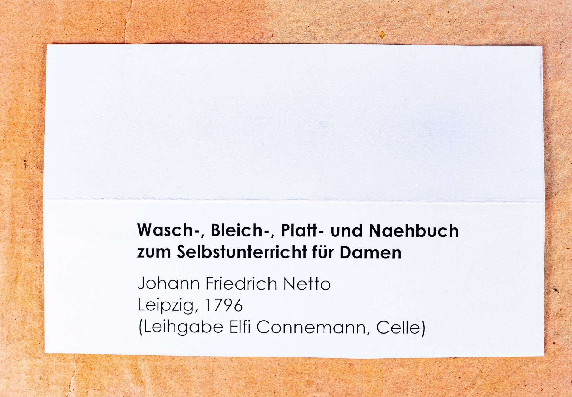 "WASCH  BLEICH  PLATT  UND NAEHBUCH" des Johann Friedrich Netto, Leipzig 1796, zum Selbstunterricht - Bild 3 aus 9