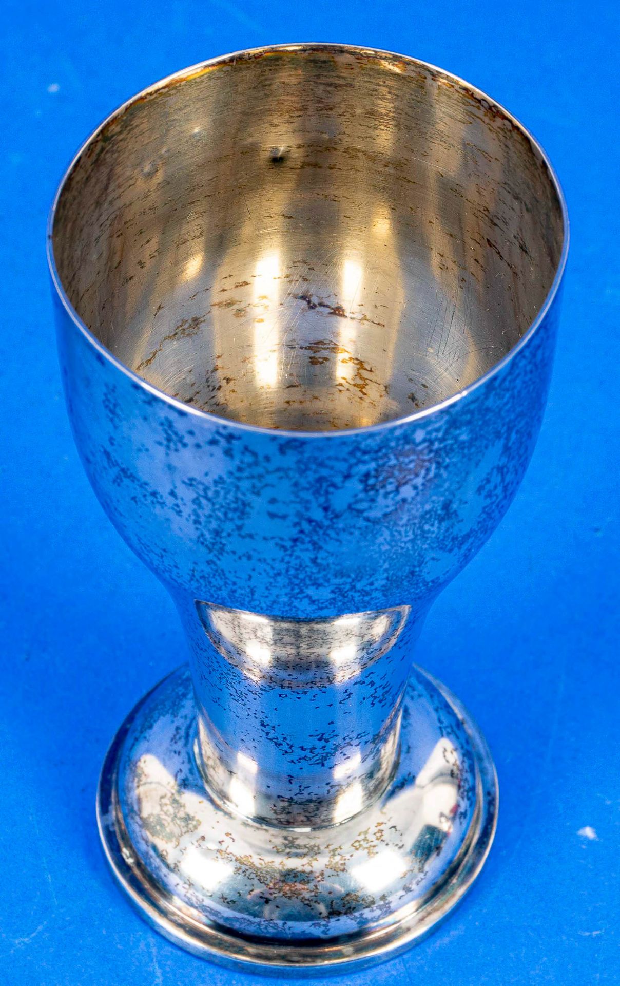 Kleiner Pokalbecher, 800er Silber massiv, um 1900/20, Höhe ca. 13 cm, Durchmesser ca. 6,5 cm, schön - Bild 3 aus 8