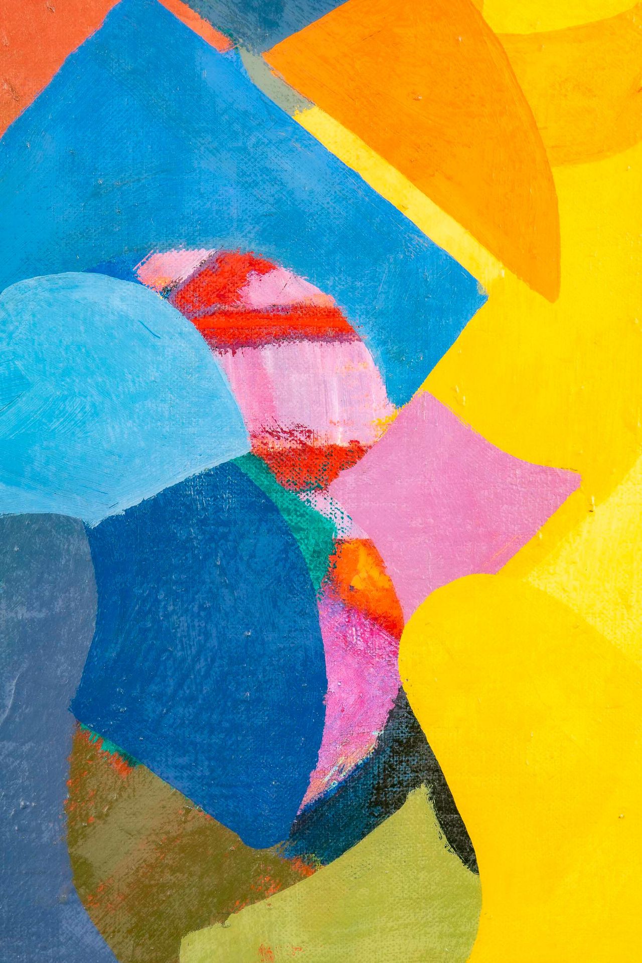 Farbkomposition, Öl auf Leinwand, von Karl-Heinz Krauskopf. Lichtes Innenmaß ca. 99 x 119 cm, Rahme - Image 6 of 7
