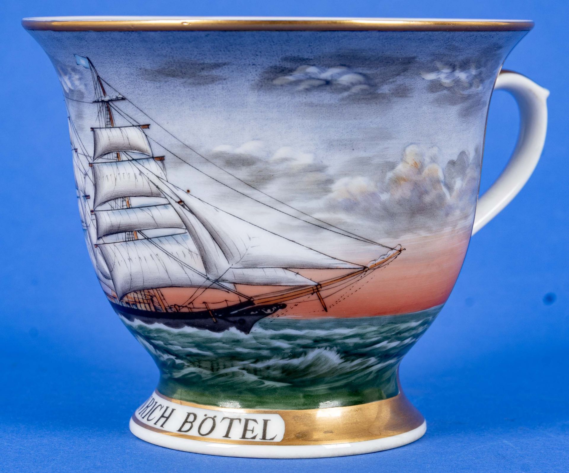 "HEINRICH BÖTEL" - CAPTAIN'S CUP Hamburg, limitierte Auflage No. 391/1000. Zweiteiliges Gedeck in s - Bild 6 aus 12