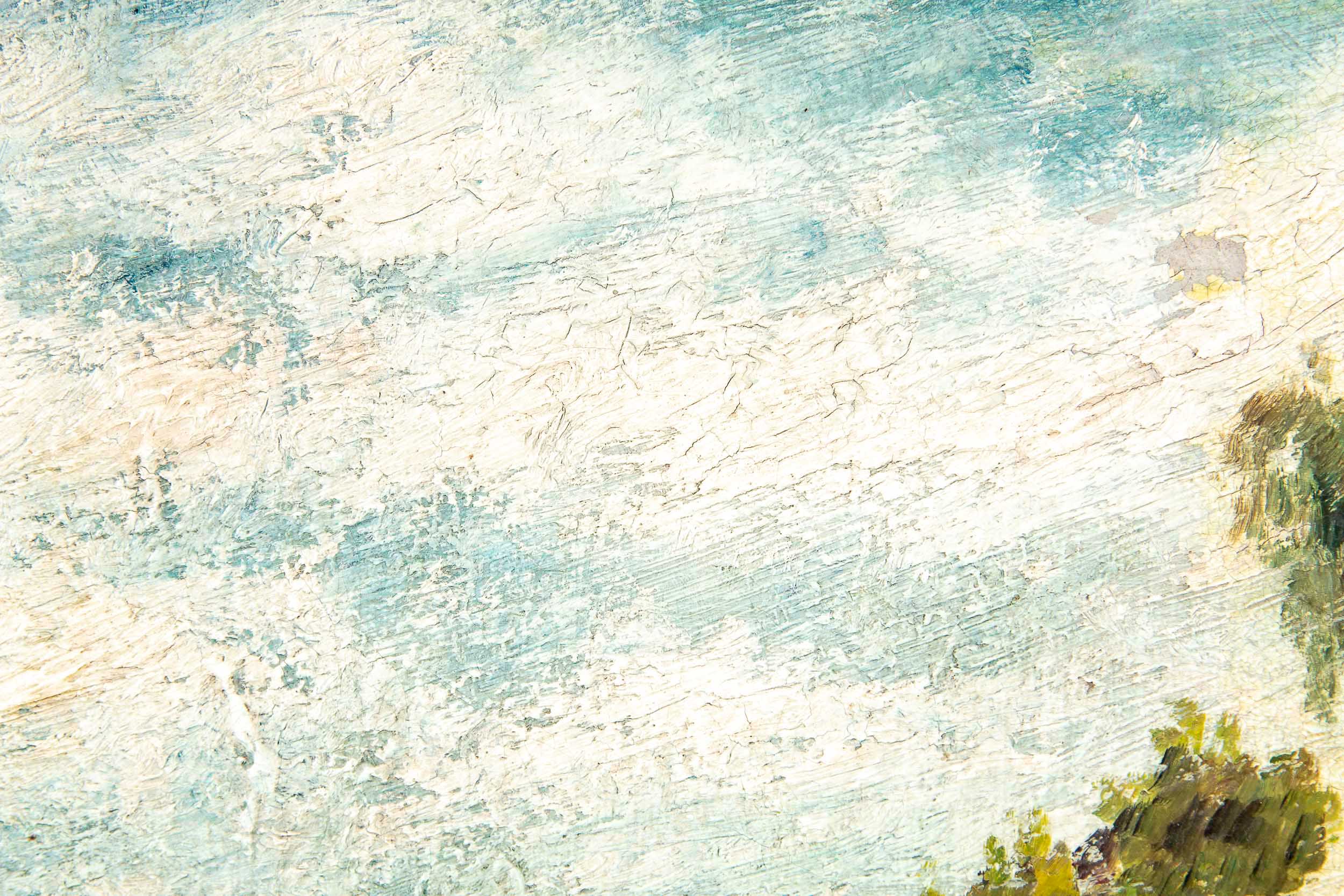 "Im Moor", dekoratives Landschaftsgemälde, Öl auf Leinwand, unsignierte akademische Malerei, wohl u - Image 5 of 5