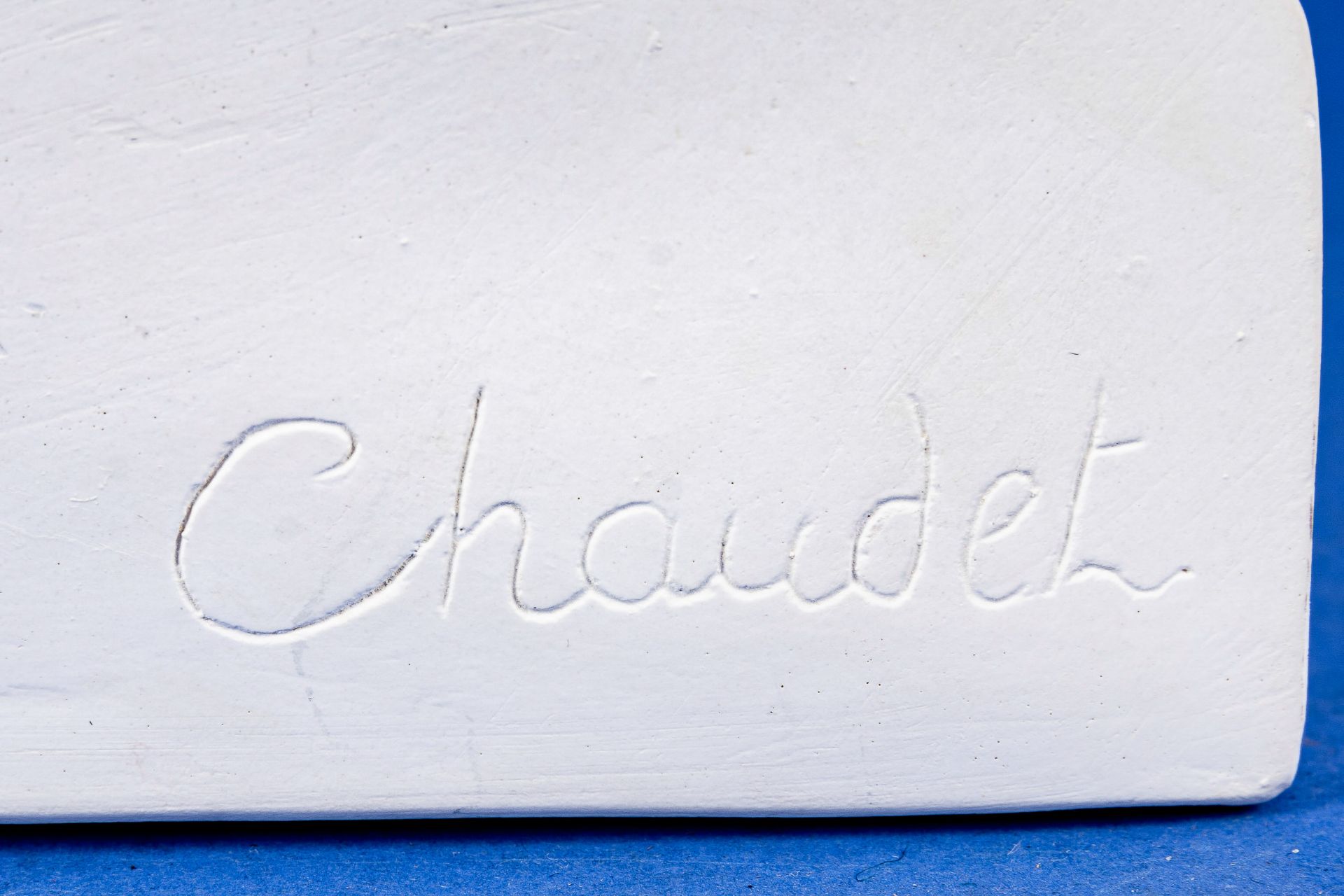 "Napoleon Bonaparte" - Büste, Bisquit-Porzellan (?) nach Chaudet, Höhe ca. 30 cm, guter Erhalt. - Image 9 of 10