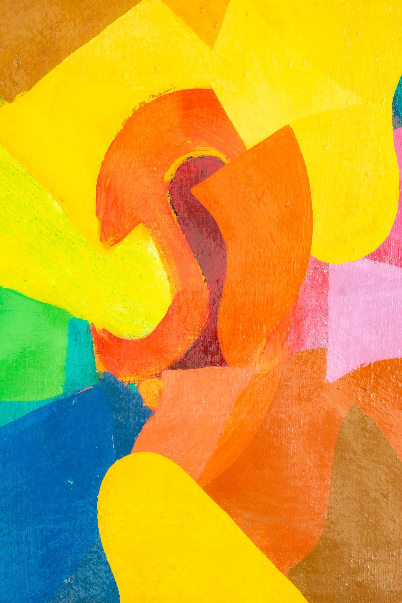 Farbkomposition, Öl auf Leinwand, von Karl-Heinz Krauskopf. Lichtes Innenmaß ca. 99 x 119 cm, Rahme - Image 5 of 7