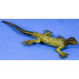 "Salamander" - Wiener Bronze, Länge ca. 21 cm. Bauchseitig gestempelt: "AUSTRIA", teilweise polychr