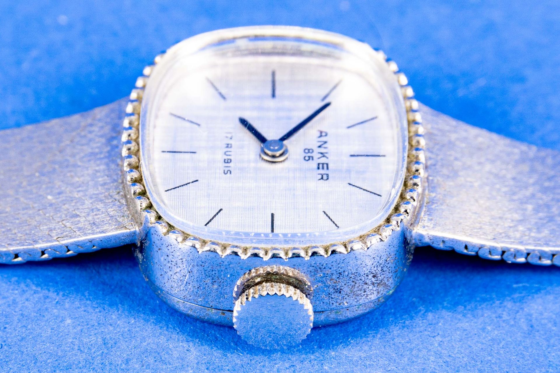 Elegante Damenarmbanduhr der Marke Anker, 1960er/1970er Jahre, massives 835er Silbergehäuse & Armba - Bild 5 aus 11