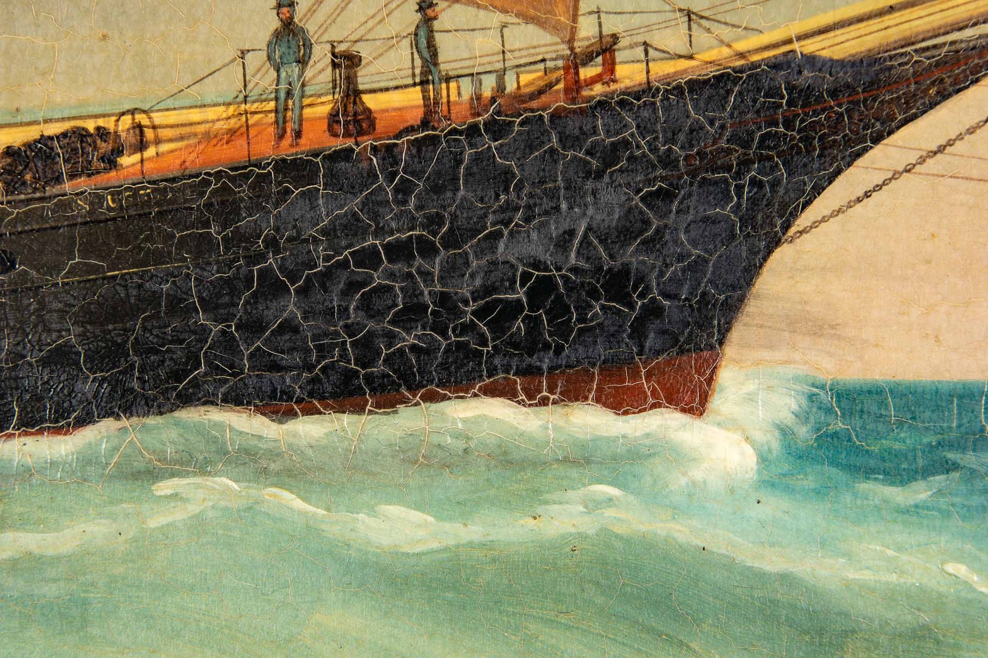 Kapitänsbild des Vollschiffes "Industrie" (1872 in Holland gebaut), qualitativ hochwertiges Gemälde - Image 16 of 24