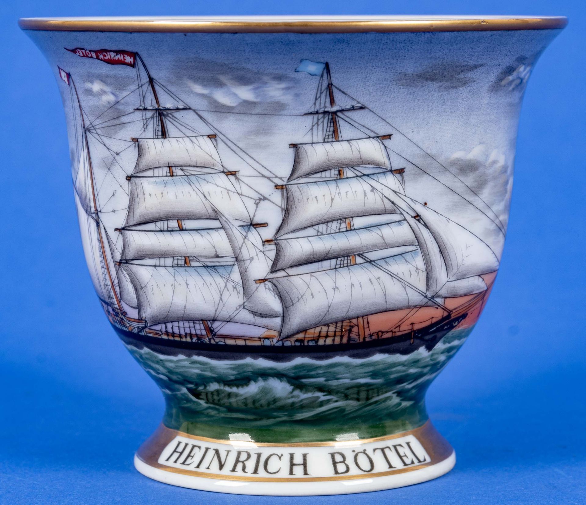 "HEINRICH BÖTEL" - CAPTAIN'S CUP Hamburg, limitierte Auflage No. 391/1000. Zweiteiliges Gedeck in s - Bild 5 aus 12