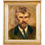 "Charakterkopf" - Männerportrait, Gemälde, Öl auf Schichtholztafel, ca. 42,5 x 34,5 cm, Bauern wohl