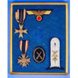 Orden und Effekten; 1 Kriegsverdienstkreuz mit Schwertern, 1 x ohne Schwerter; die Zeit 1933 - 45 b