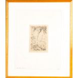 "Liebespaar", Radierung des Hans Meid (1883 - 1957), Platte ca. 20 x 13 cm, in Passepartout hinter