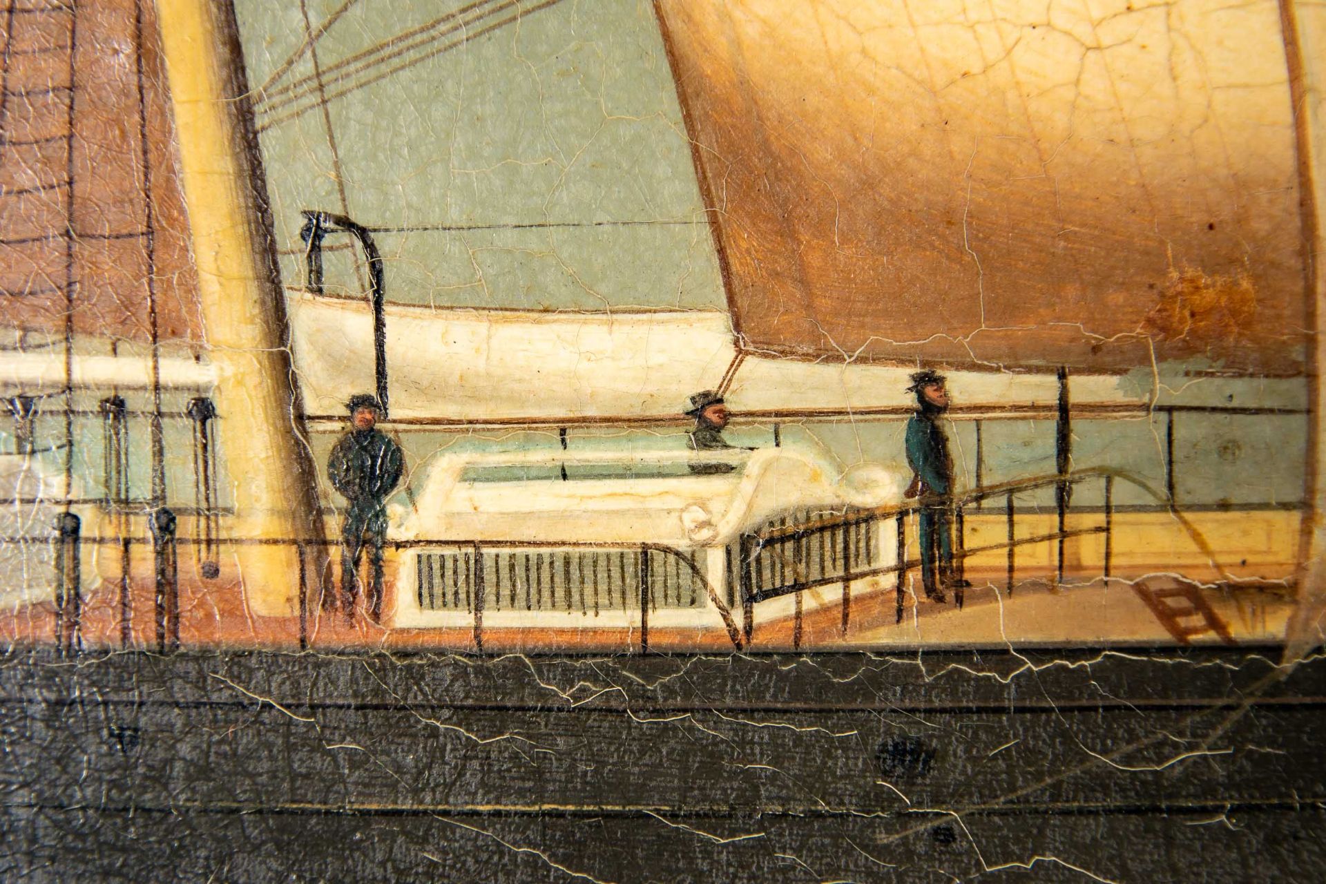 Kapitänsbild des Vollschiffes "Industrie" (1872 in Holland gebaut), qualitativ hochwertiges Gemälde - Image 15 of 24