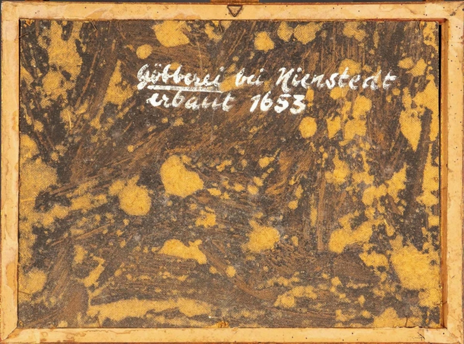 "Bäuerliches Gehöft", historisches Fachwerkensemble bei Nienstädt (Kreis Hannover), Öl auf Hartfase - Bild 7 aus 7