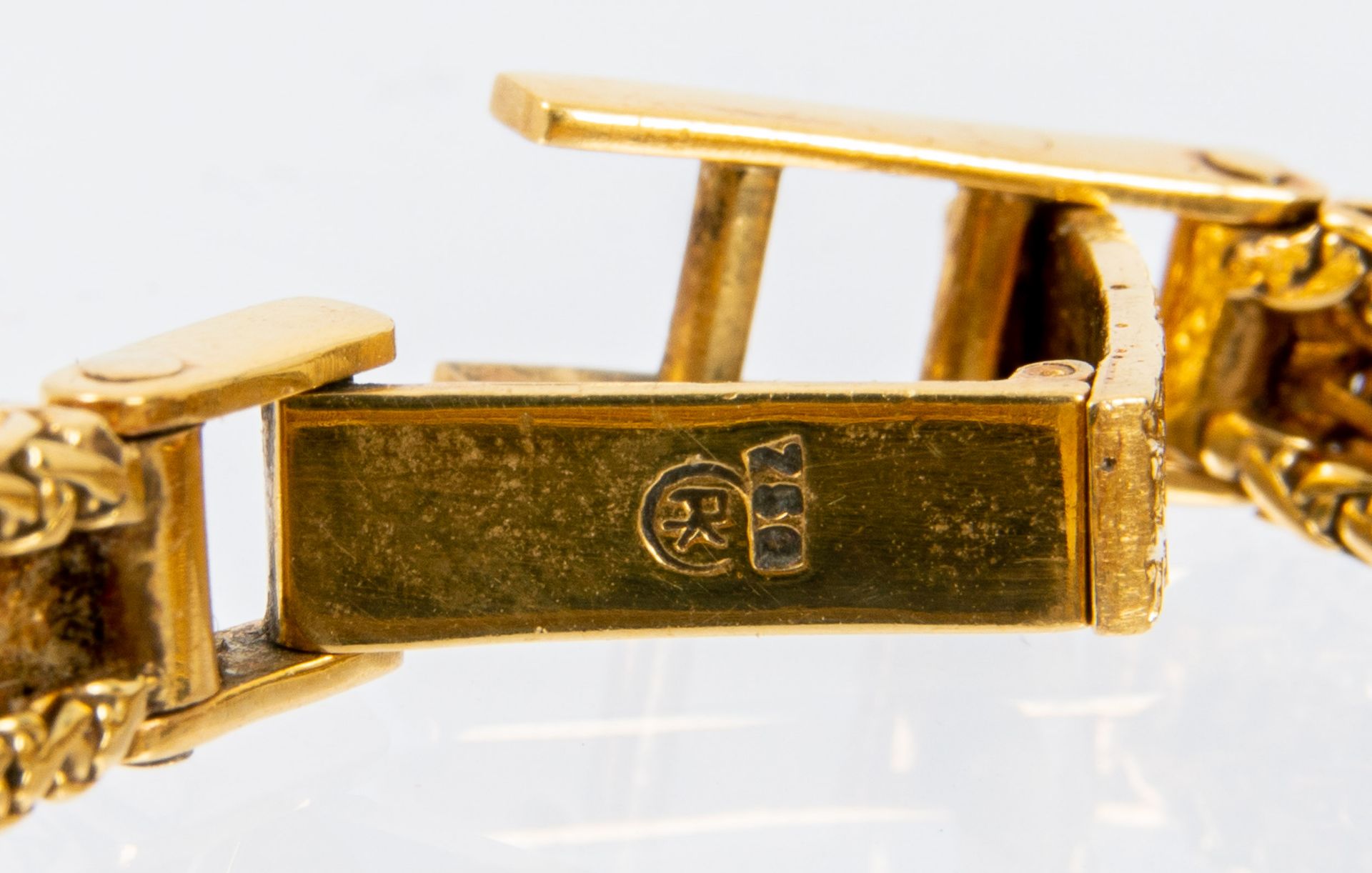 Klassische Damenarmbanduhr der Marke "KURZ-SWISS", Gehäuse und Armband in 750er Gelbgold, Werk läuf - Image 7 of 9