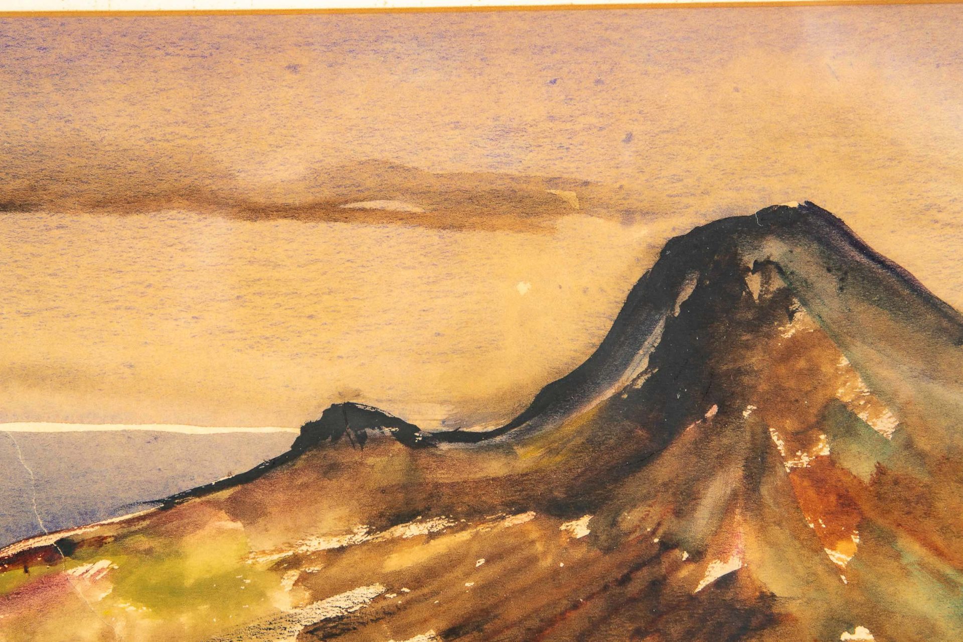 "Ischia mit Epomea" - Aquarell des Malers und Kunstprofessors Kurt Sohns aus dem Jahre 1935, mittig - Bild 5 aus 14