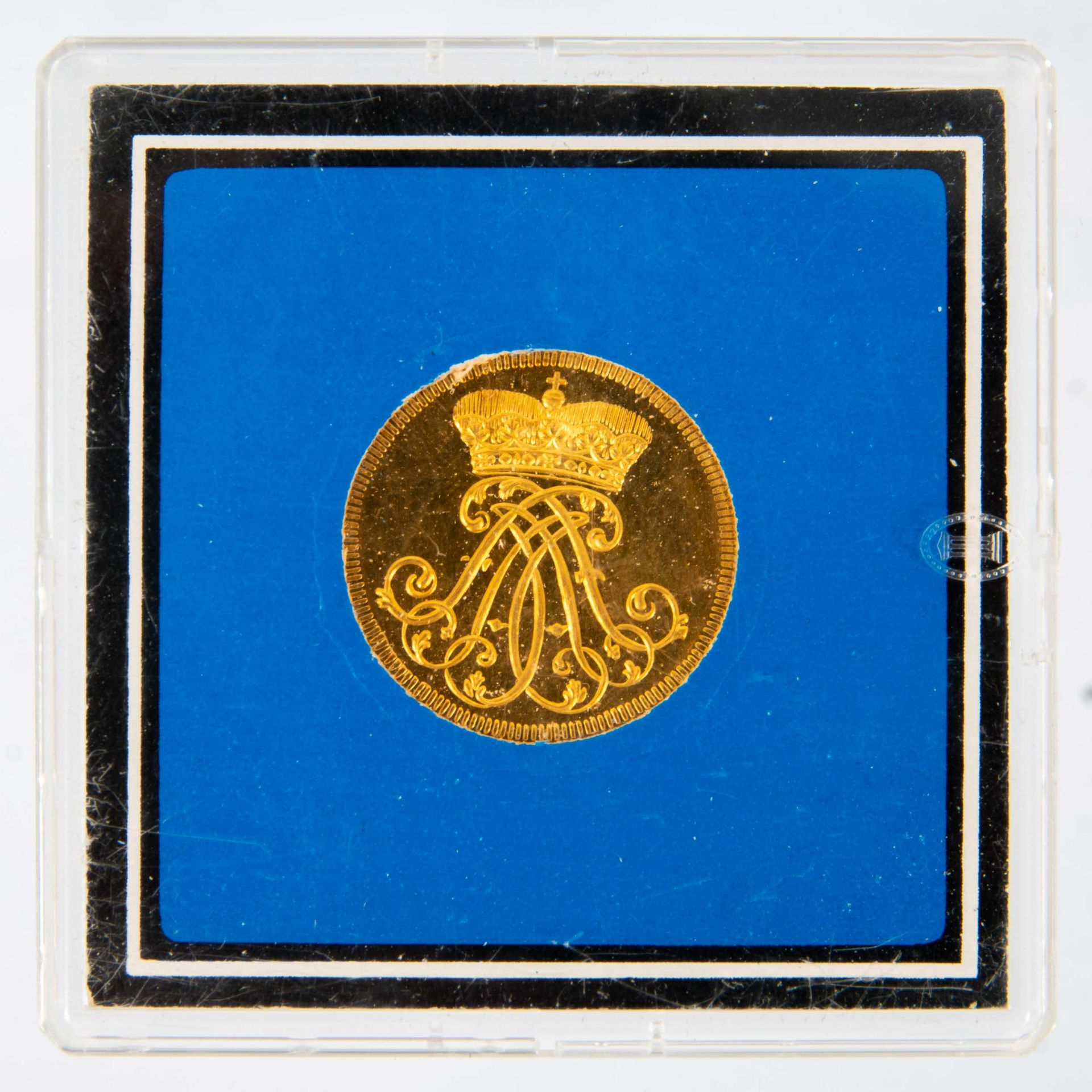 Herzog Albrecht - Gedenkmedaille, 585er Gelbgold, Durchmesser ca. 23,5 mm, ca. 3,5 gr. In orig. Bli - Bild 3 aus 5