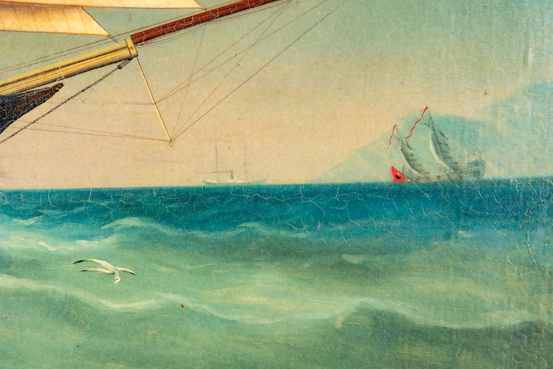 Kapitänsbild des Vollschiffes "Industrie" (1872 in Holland gebaut), qualitativ hochwertiges Gemälde - Image 18 of 24