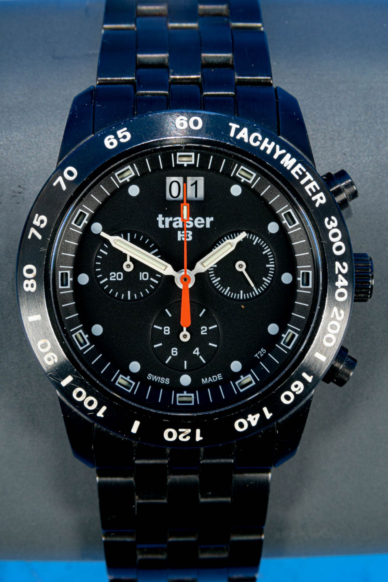 TRASER "H3" Chronograph "T25"- Herrenarmbanduhr, Gehäusenummer: 0081830, Chrono BD Pro, großes Datu