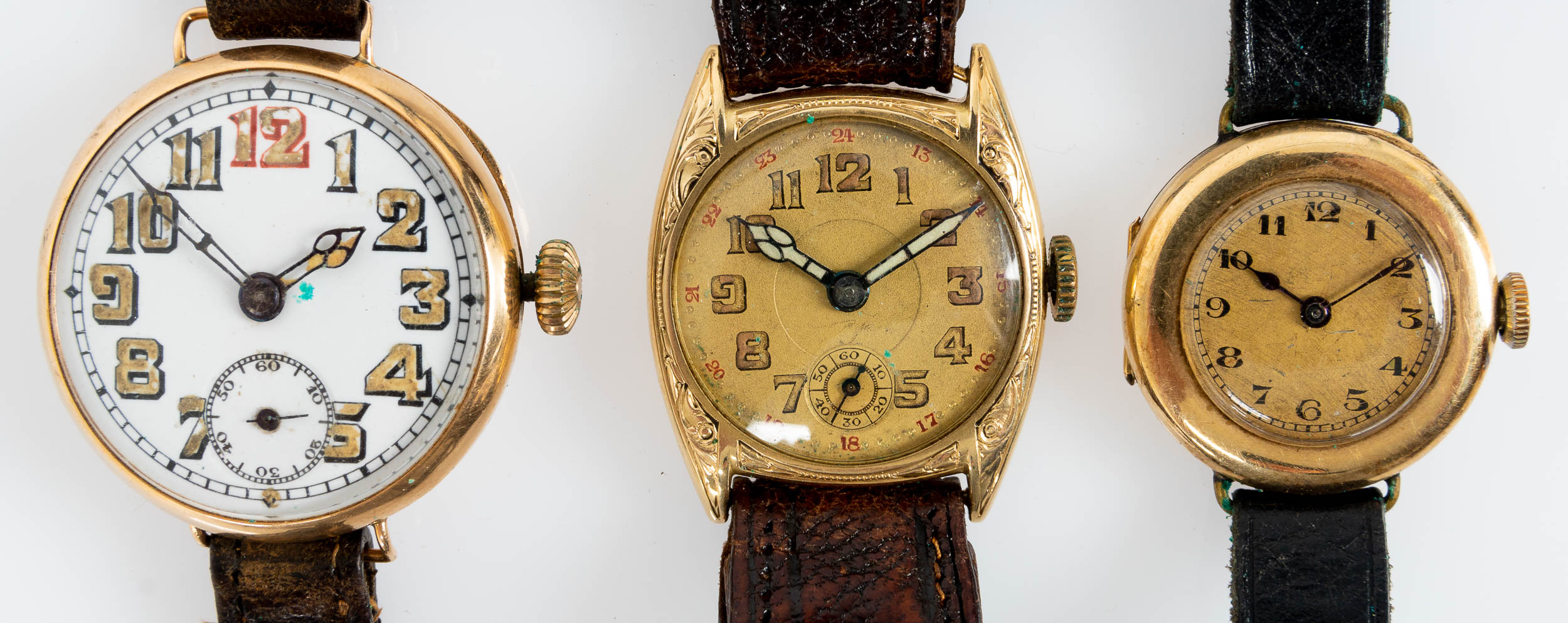 3teiliges Konvolut versch. Damen- bzw. Unisex-Armbanduhren der 1920er und 30er Jahre, Gehäuse in 14 - Image 2 of 12